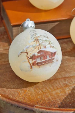 4” LED Glass Cabin Ornament