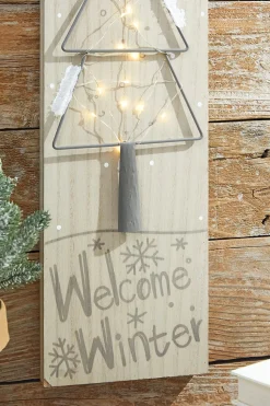 24” LED Holiday Tree Wall Decor