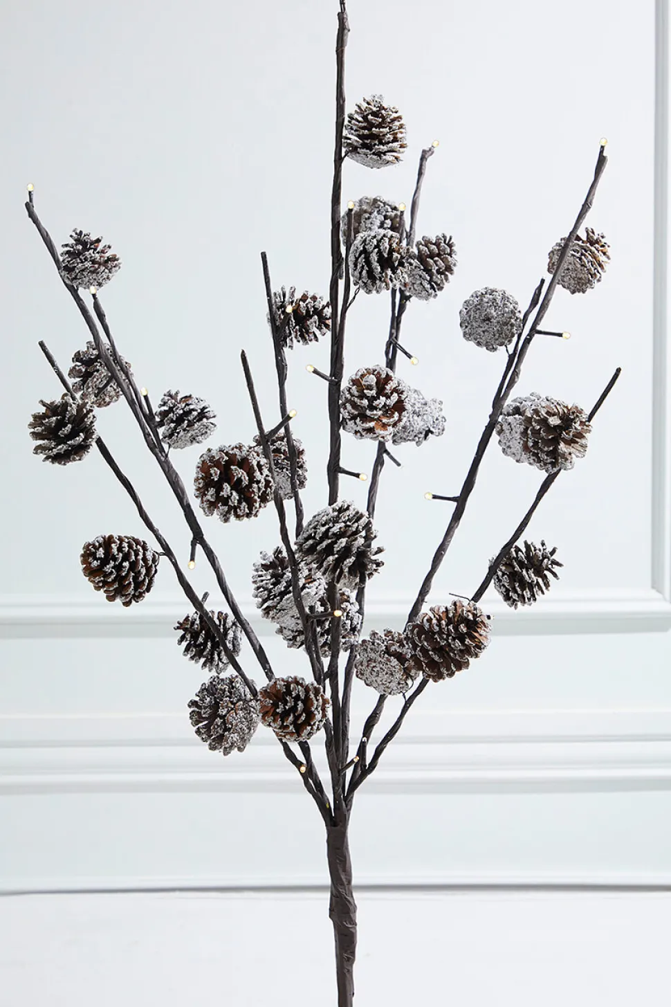 36" LED Pinecone Branch