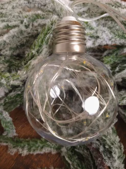 LED String Lights with Clear Balls - 3" Orbs