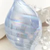 4" - 7" Light Blue Iridescent Glass Ornament
