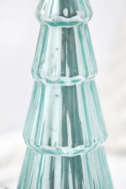 15" Light Blue Mercury Glass Tabletop Tree