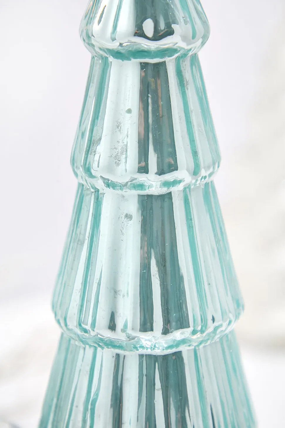 15" Light Blue Mercury Glass Tabletop Tree
