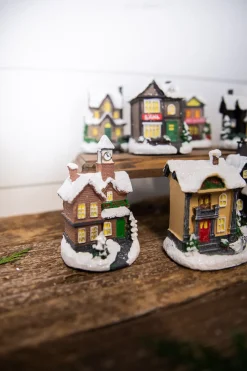 Lighted Holiday House with Battery Powered LEDs