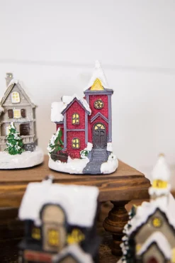 Lighted Holiday House with Battery Powered LEDs