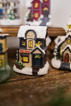 Lighted Holiday House with Battery Powered LEDs