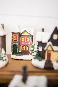 Lighted Holiday House with Battery Powered LEDs