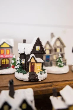 Lighted Holiday House with Battery Powered LEDs