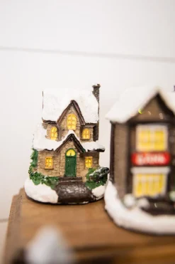 Lighted Holiday House with Battery Powered LEDs