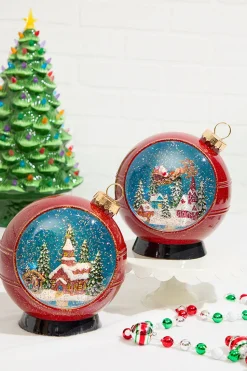 8" Lighted Musical Spinning Water Globe
