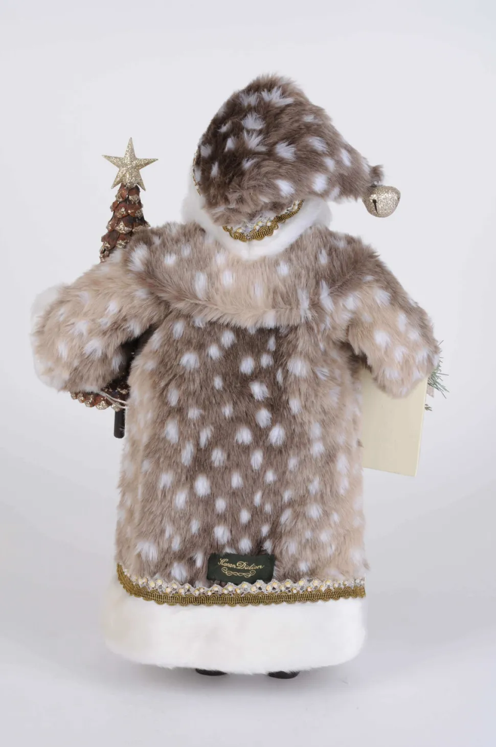 Lighted Natural Fawn Santa