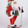 Lighted Ski Santa