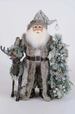 Lighted Snow Covered Wilderness Santa