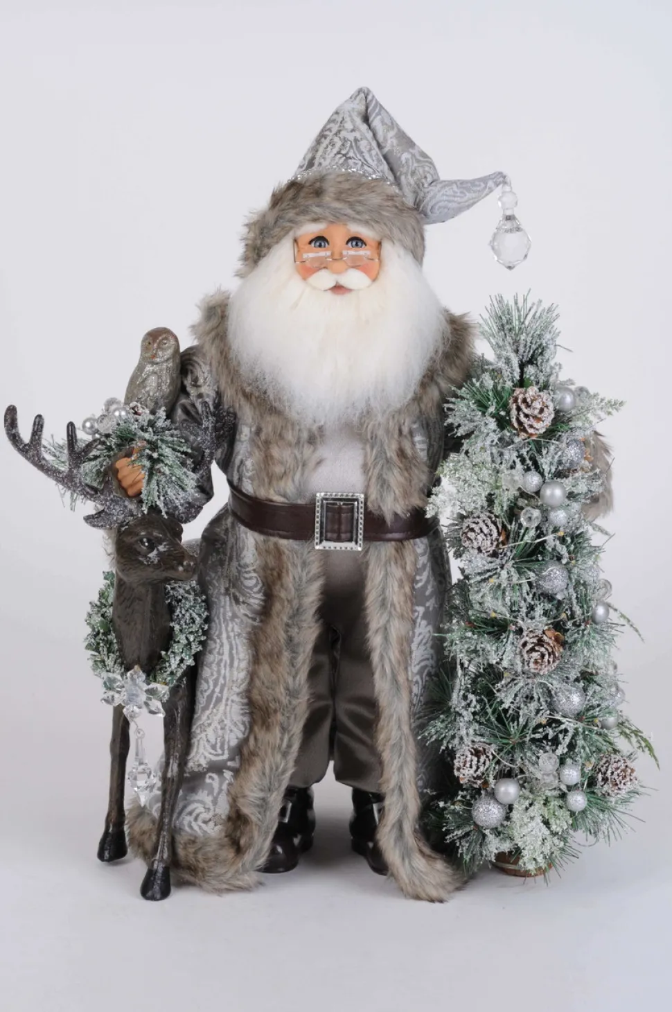 Lighted Snow Covered Wilderness Santa