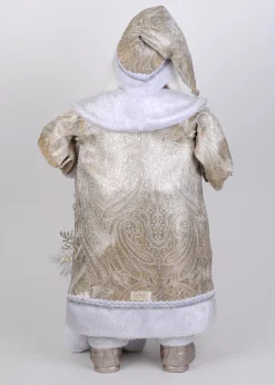 Lighted White Elegance Santa