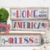 15.75" Lighted Wood Americana Block