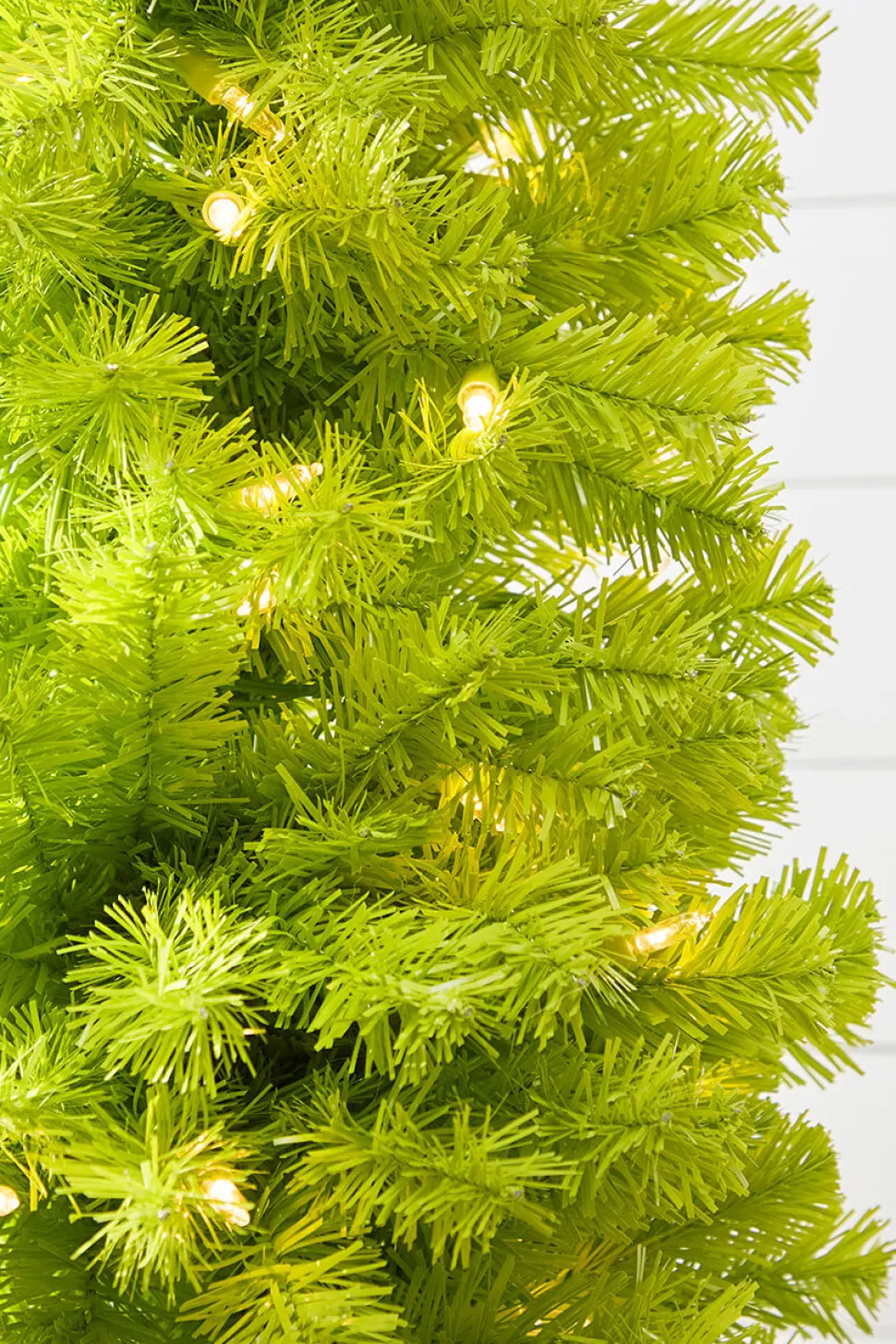 7' Lime Green Whimsical Tree with LED Lights