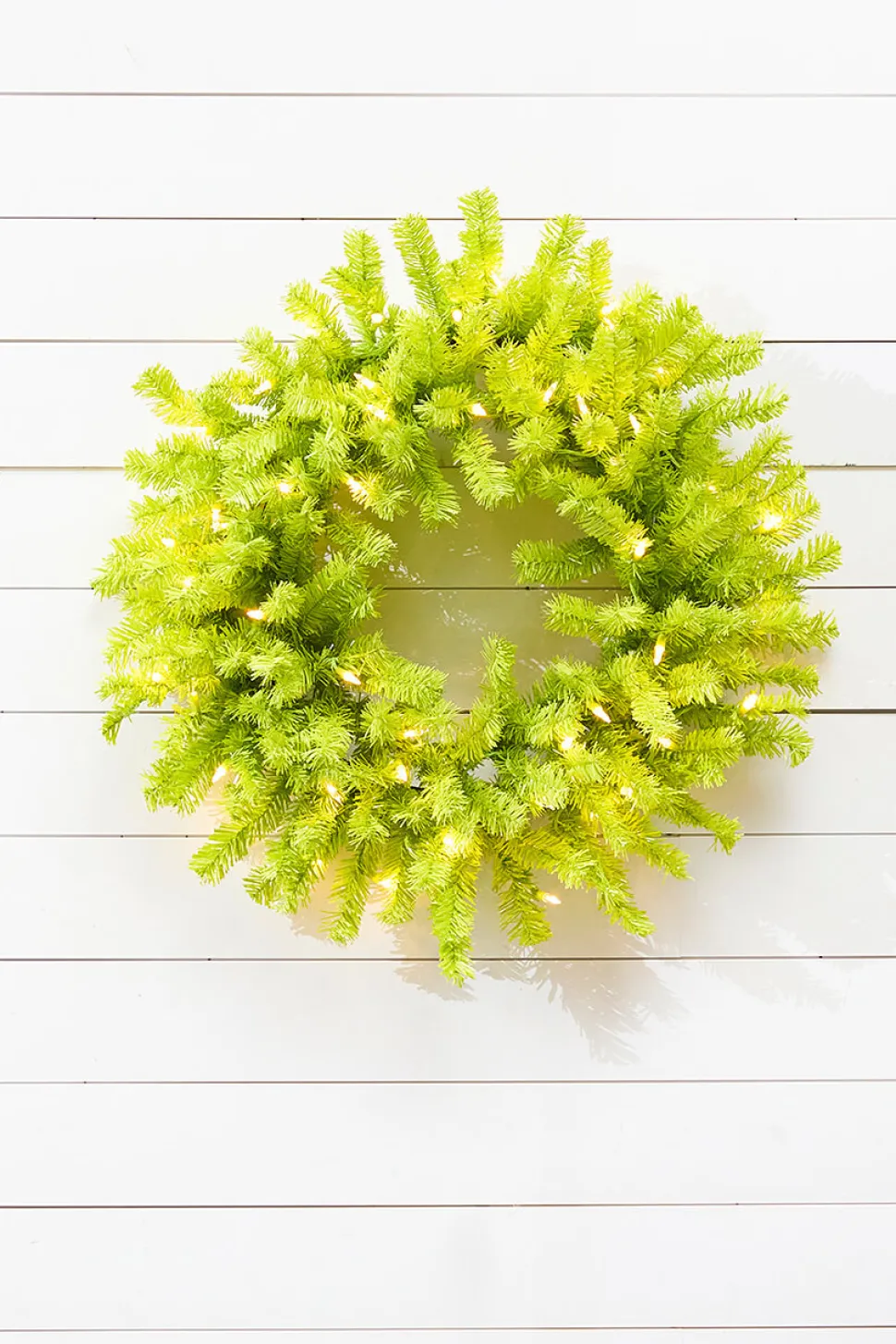 30" Lime Green Wreath with LED Lights