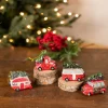 3.7” L Resin Holiday Vehicle with Tree Ornament