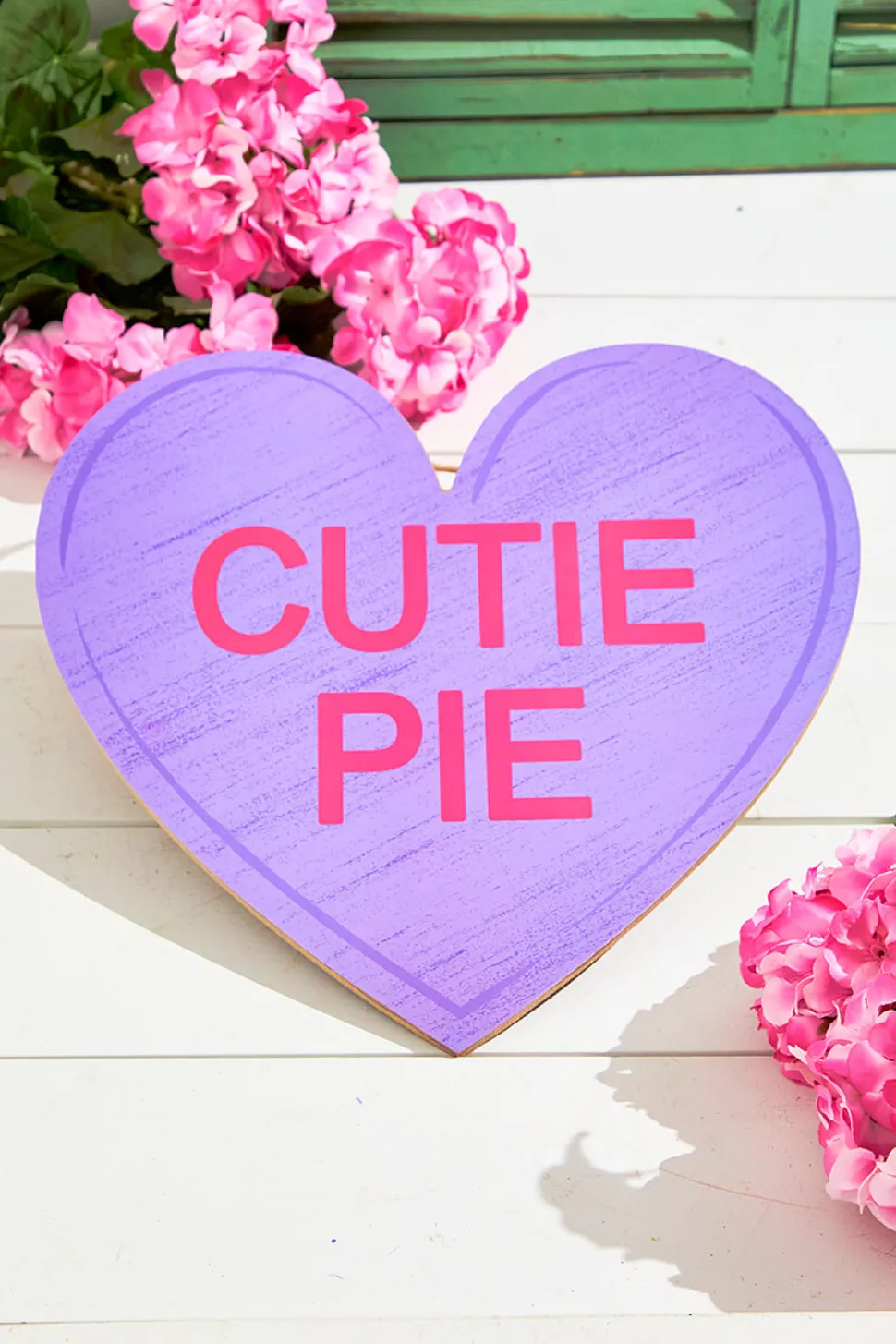 12"L x 11.5"H Candy Hearts Sign