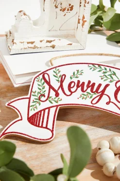 15"L x 6.25"H Glitter Christmas Banner