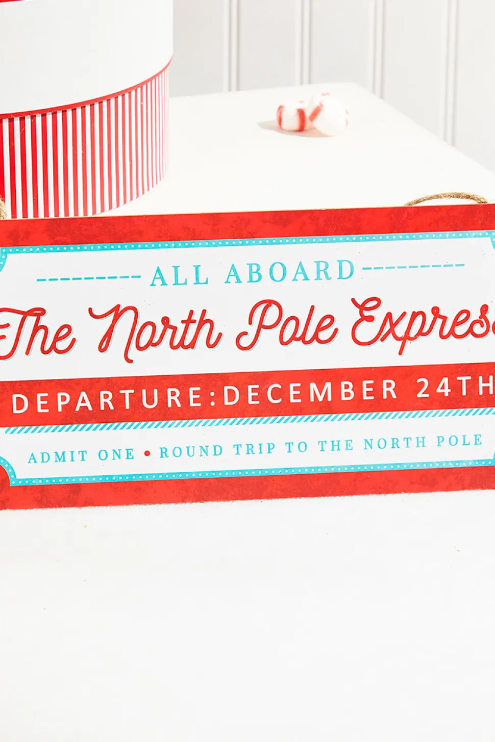 12.5"L x 6"H The North Pole Express