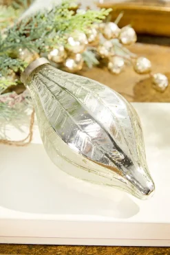 6" Marquis Mercury Glass Ornament