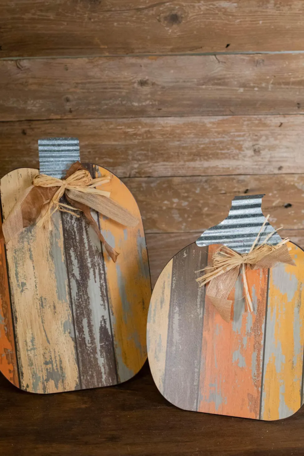 MDF Table Pumpkins - Set Of 2