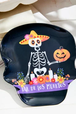 8" Melamine Day of the Dead Design Plate
