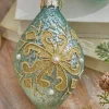 4" Mercury Glitter Bead/Pearl Ornament