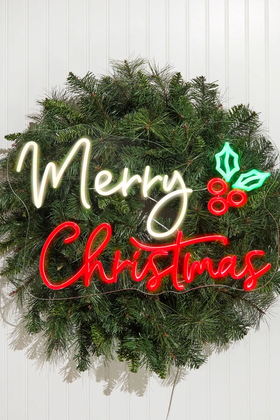 15.7" Merry Christmas Lit Neon Sign