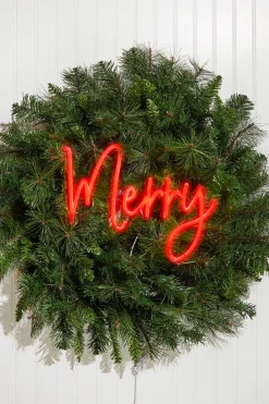13.8" Merry Lit Neon Sign
