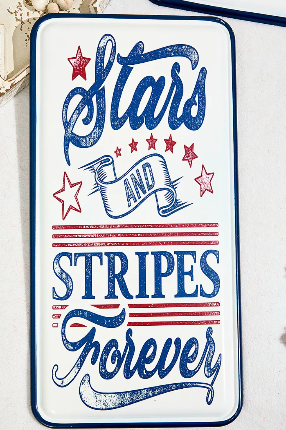 23.8" Metal Americana Wall Decor