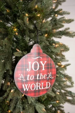 8.6” Metal Buffalo Check Christmas Ornaments