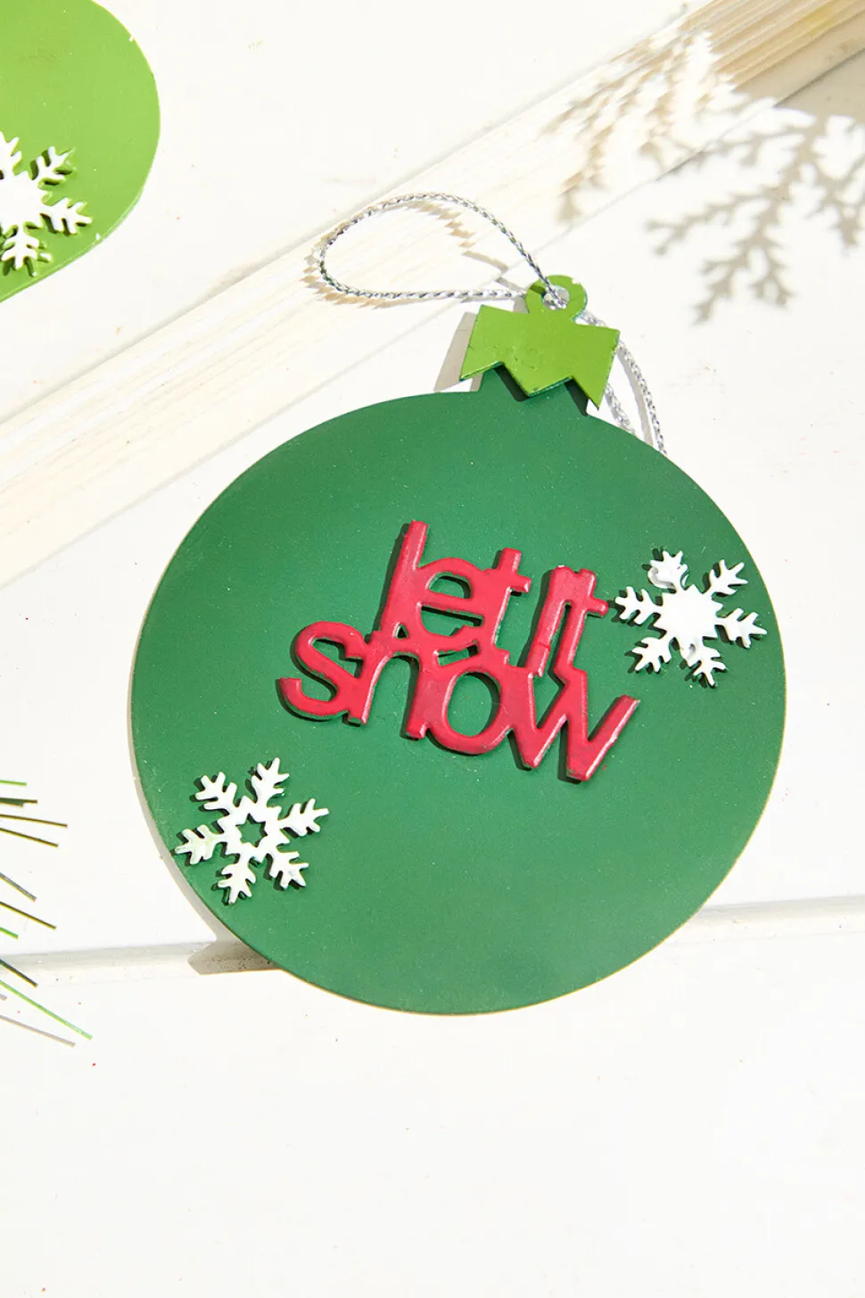 2" Metal Christmas Words Ornament
