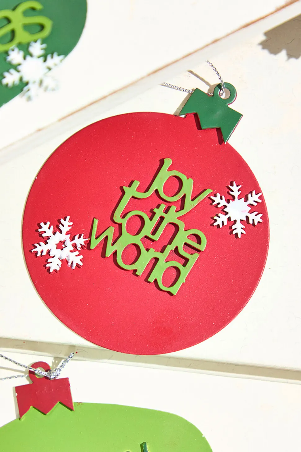 2" Metal Christmas Words Ornament