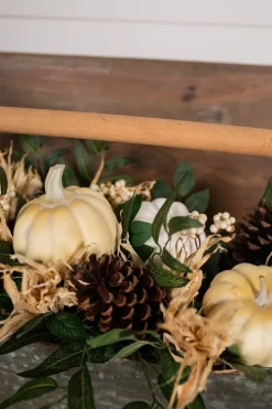 22” Metal Container with Harvest Arrangement