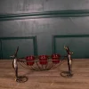 14.5” Metal Deer Basket Tea Light Holder