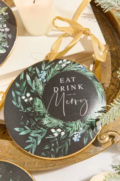 6" Metal Disc Ornament