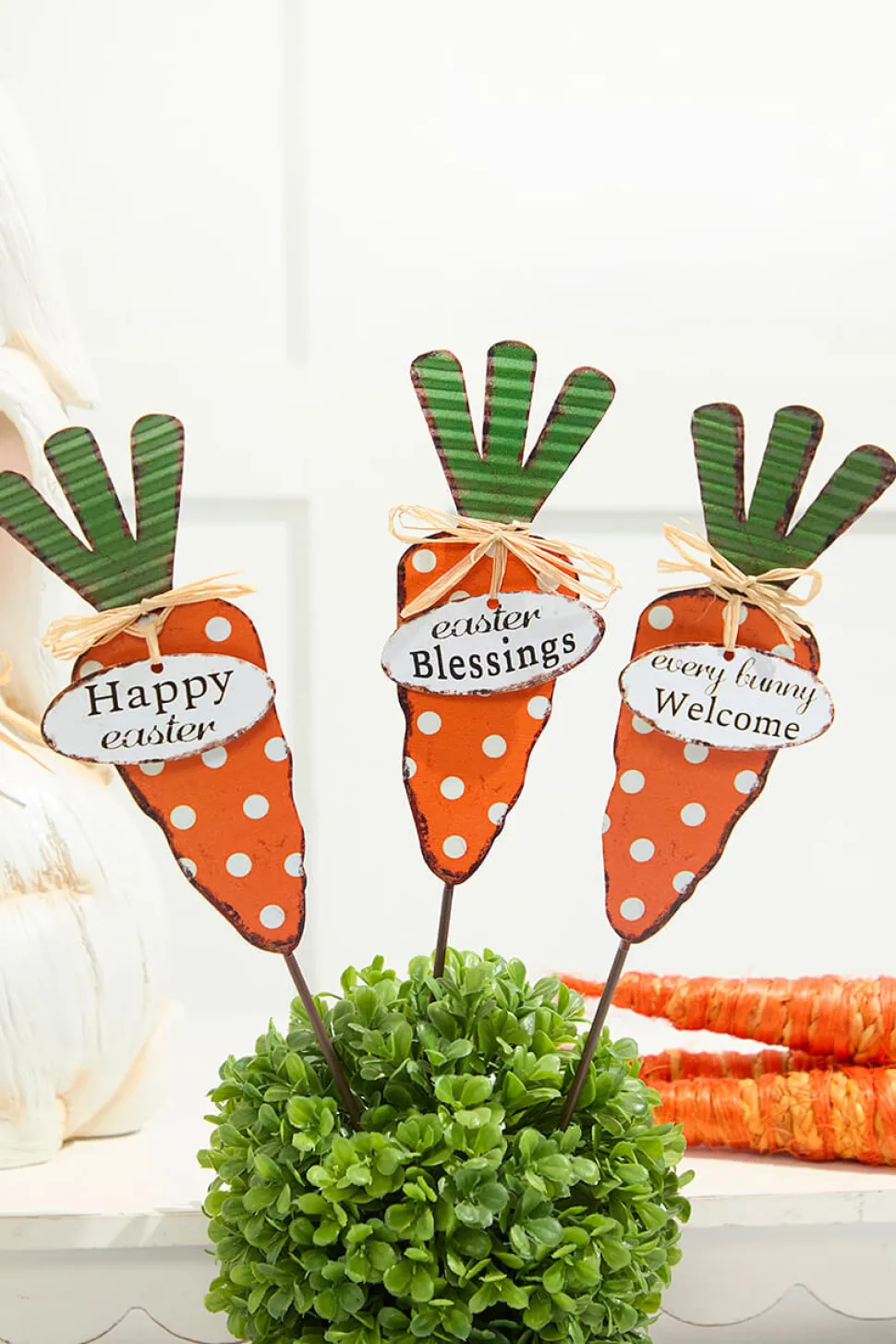 13.9" Metal Easter Carrot Stake
