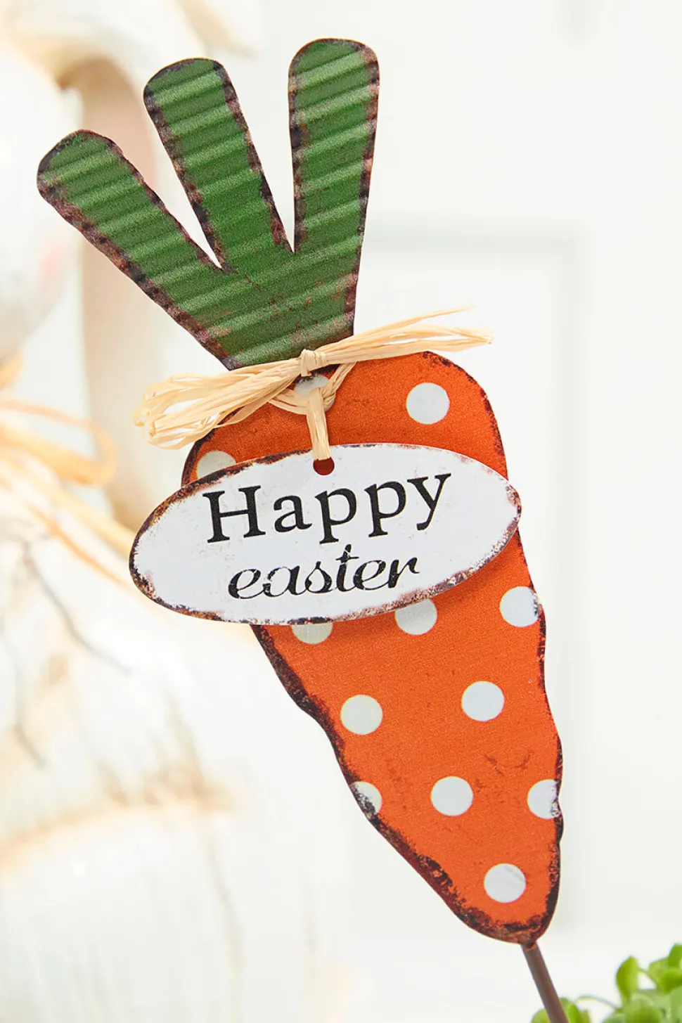 13.9" Metal Easter Carrot Stake