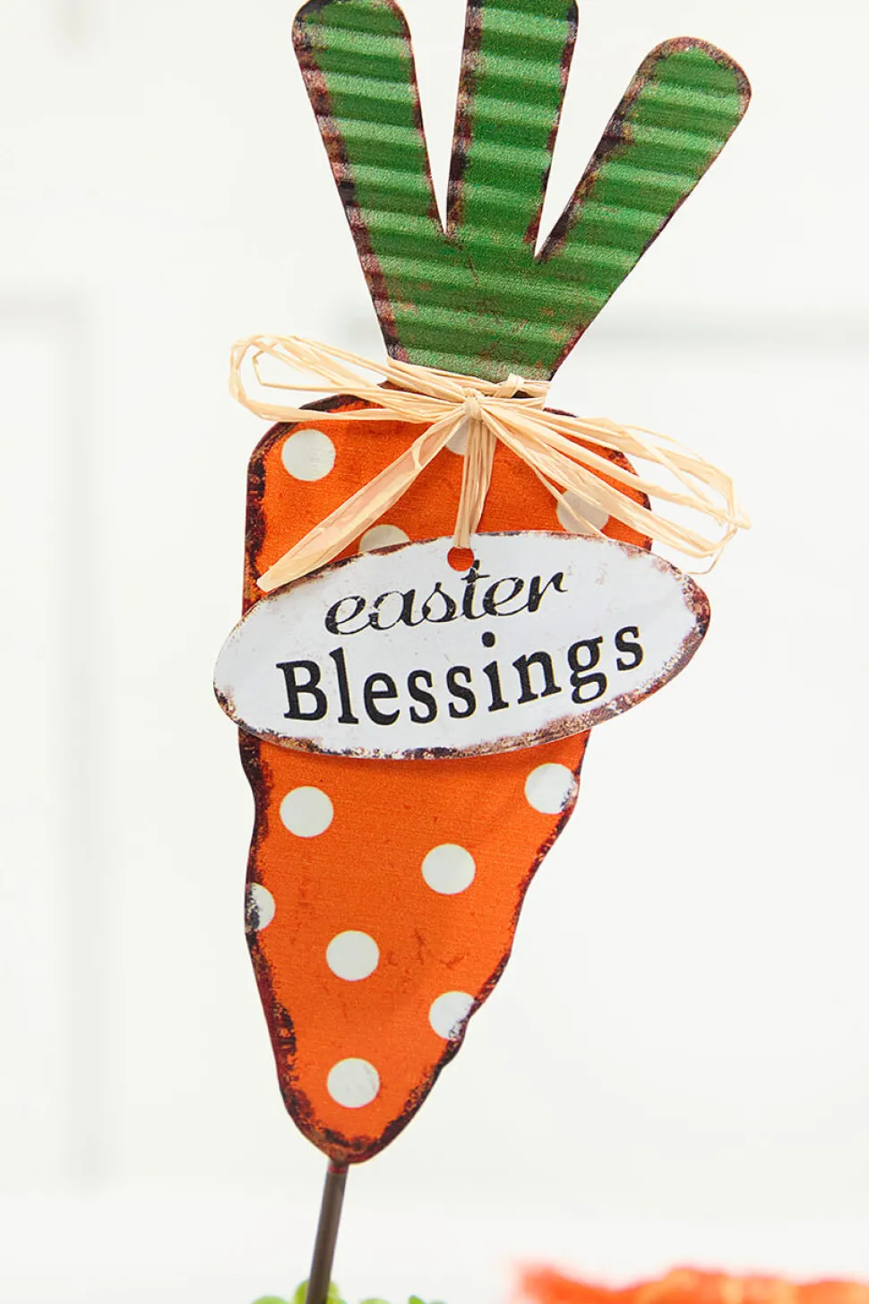 13.9" Metal Easter Carrot Stake