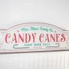 28” Metal Embossed Candy Cane Wall Sign