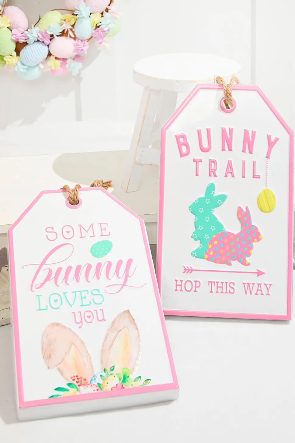 12" Metal Embossed Easter Wall Sign