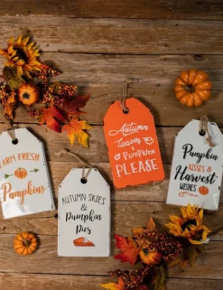12” Metal Enamel Harvest Sign