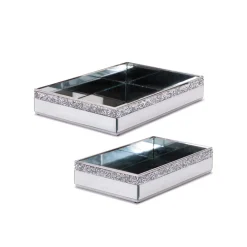 12" Metal/Glass Tray - Large