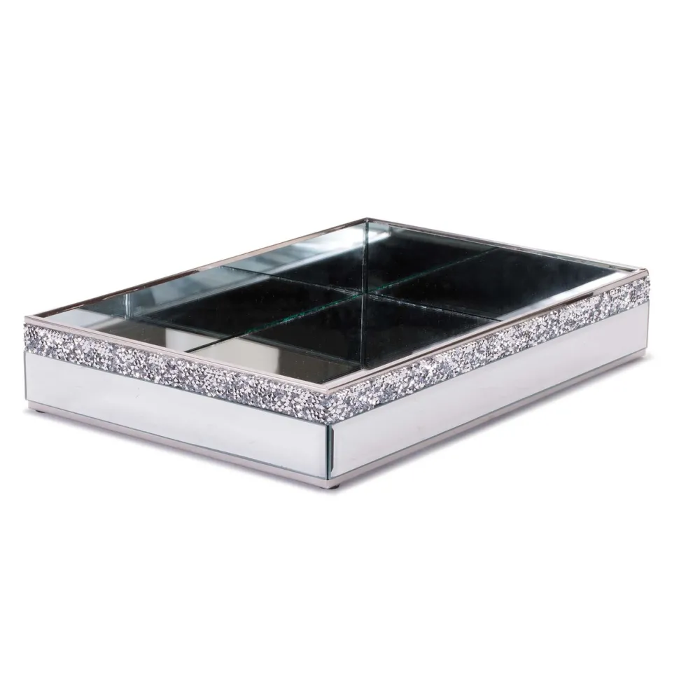 12" Metal/Glass Tray - Large
