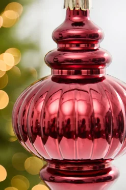 10" Metallic Burgundy Finial