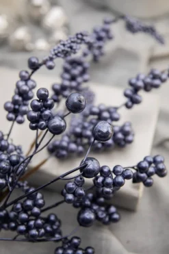 18” Metallic Dew Berry Spray - Navy