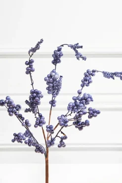 18” Metallic Dew Berry Spray - Navy